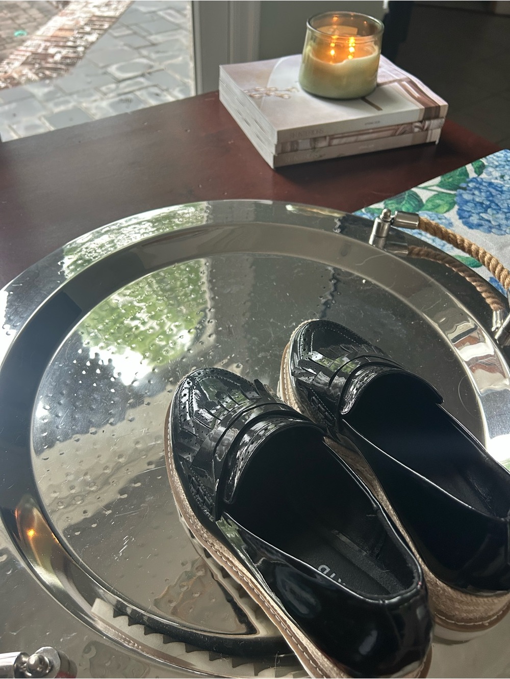 Torrid Black Patent Leather Espadrille Loafers. Never worn.